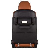 1 Car Back Seat Organizer Folding Sack Tray Holder Multi-Pocket Storage Tray Bag