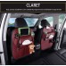1 Pc Waterproof Burgundy Leather Rear Compartment Multi-Pocket Car Storage Wine