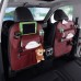 1 Pc Waterproof Burgundy Leather Rear Compartment Multi-Pocket Car Storage Wine