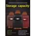 1 Pc Waterproof Burgundy Leather Rear Compartment Multi-Pocket Car Storage Wine