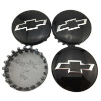 4PCS Gloss Black Wheel Center Caps for Chevy Silverado 1500 Tahoe Suburban 14-20