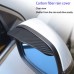 2Pcs Carbon Fiber Automotive Rearview Mirror Rain And Sun Cover Self-Adhesive