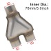 All 3" In Out 3" Dual Universal Stainless Steel Y Adapter Car Truck Exhaust Pipe