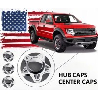 4-Piece 7-Inch Chrome Hubcaps Waterproof Silver For Ford 1997-2003 F150Expeditio