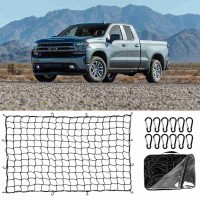 47''X70'' Bungee Truck Cargo Net Trunk Storage Elastic Mesh For Chevy Silverado