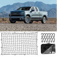 47''X70'' Bungee Truck Cargo Net Trunk Storage Elastic Mesh For Chevy Silverado