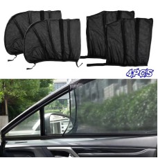 4Pcs Universal Car Side Window Sun Shade Sunshade Cover Visor Mesh Screen Shield