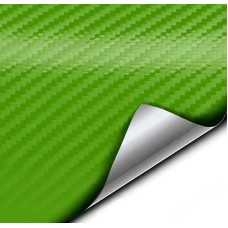 7D 12in × 78in Ultra Glossy Green Carbon Fiber Wrapped In Vinyl Without Bubbles