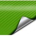 7D 12in × 78in Ultra Glossy Green Carbon Fiber Wrapped In Vinyl Without Bubbles