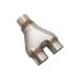 Car Truck Exhaust Pipe All 3" In Out 3" Dual Universal Stainless Steel Y Adapter