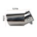 Steel Durable Car Rear Exhaust Pipe Rear Silencer Replacement Kit Bright Silver