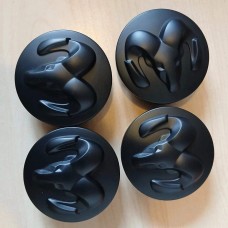 For 2004-2018 Dodge Ram 1500 Avenger 4PCS Matte Black 63mm Wheel Center Hub Caps