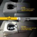 For Ford F-250 350 450 Center Console Cup Holder Armrest Pad Gray From 1999-2010