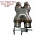 12 Long Universal Crossover X Pipe Dual 2.5InOut Stainless Steel Exhaust Tip