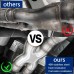 12 Long Universal Crossover X Pipe Dual 2.5InOut Stainless Steel Exhaust Tip